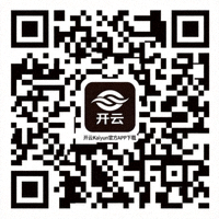 开云 Kaiyun 官方APP下载二维码，黑白相间，中心带有开云Logo